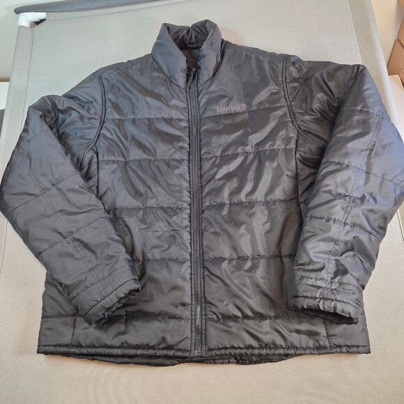 Timberland Puffer Jacket Men’s XXL Black Quilted Full Zip - Picture 1 of 12